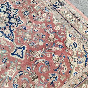 9x12 Mahal rug Antique, Oversize persian rug 9x12, Heriz area rug 9x12 vintage, Oriental rug living room 9x12, Malayer rug, Home Furniture