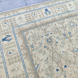 Muted 8x11 Persian rug, Oversize Heriz area rug 8x11, Mahal rug, Malayer rug, Vintage 8x11 oushak rug, Antique turkish 8x11 living room rug