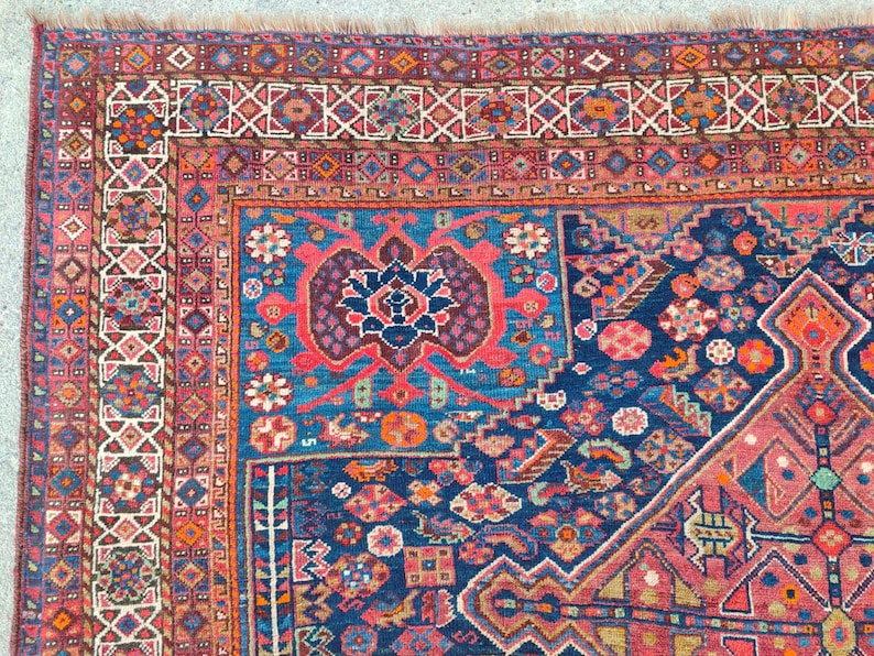 Rare! 8x10 Heriz area rug, Oversize persian rug 8x10, Serapi rug vintage 8x10, Antique 8x10 living room rug, Mahal rug, Oriental rug 8x10 ft image 11