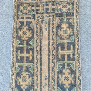 2x11 runner rug Skinny, Turkish runner 2x11, Vintage runner 2x11, Oushak runner 2x11, Patchwork runner rug, 2 wide runner rug neutral