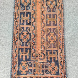 Rare! 2x11 runner rug Skinny, Turkish runner 2x11, Vintage runner 2x11, Oushak runner 2x11, Patchwork runner rug, 2 wide runner rug neutral