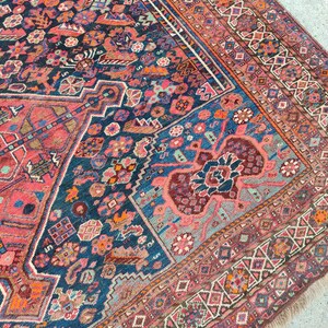 Rare! 8x10 Heriz area rug, Oversize persian rug 8x10, Serapi rug vintage 8x10, Antique 8x10 living room rug, Mahal rug, Oriental rug 8x10 ft image 3