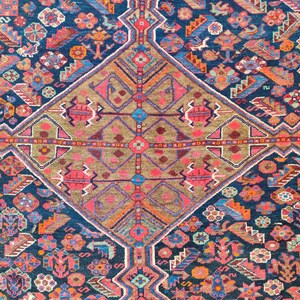 Rare! 8x10 Heriz area rug, Oversize persian rug 8x10, Serapi rug vintage 8x10, Antique 8x10 living room rug, Mahal rug, Oriental rug 8x10 ft image 12