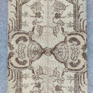 70x70 Läufer, türkischer Läufer 7x7, Vintage Läufer 2x7, Oushak-Läufer 2x7, schmaler Läufer, persischer 2x7 Heriz-Läufer, 2 breit