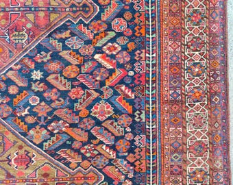 Rare! 8x10 Heriz area rug, Oversize persian rug 8x10, Serapi rug vintage 8x10, Antique 8x10 living room rug, Mahal rug, Oriental rug 8x10 ft