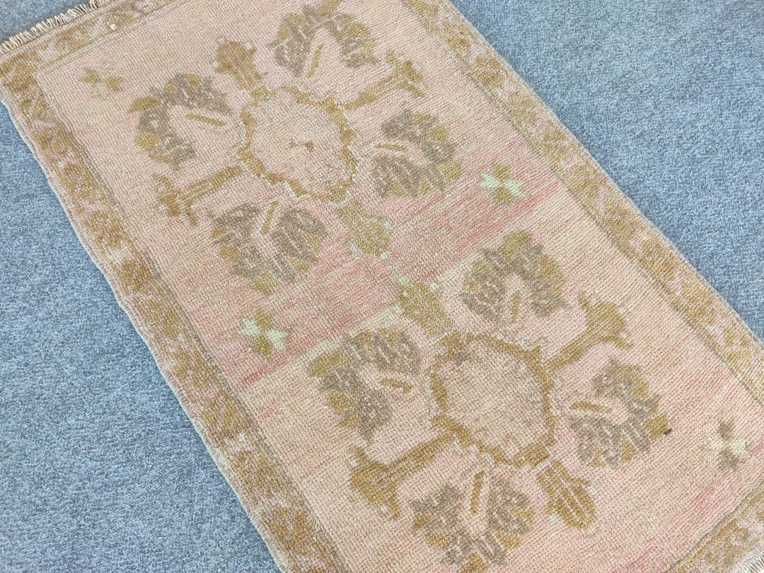 2x3 Rug Vintage, Skinny Rug, Turkish Rug 2x3, Oushak Rug 2x3, Doormat ...