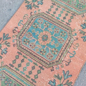 70 x 60 cm, Läufer 100 x 200, Türkiser Läufer, Heriz Teppich Läufer, Vintage Teppich Läufer, Berber Teppich 100 x 200, Teppich Läufer, sehr langer Läufer