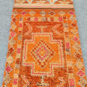 Rug 2.7 x 10 ft runner, Persian 3x10 heriz runner rug, Colorful 3x10 turkish runner, Oushak runner 3x10 rug, Herki runner 3x10 vintage