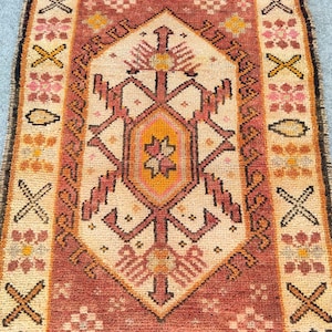 Rare! Rug 3x9 runner Oriental, Persian 3x9 heriz runner rug, Colorful 3x9 turkish runner, Oushak runner 3x9 rug, Herki runner 3x9 vintage
