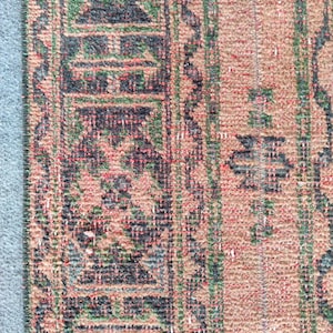 2x11 runner rug Skinny, Turkish runner 2x11, Vintage runner 2x11, Oushak runner 2x11, Patchwork runner rug, 2 wide runner rug neutral