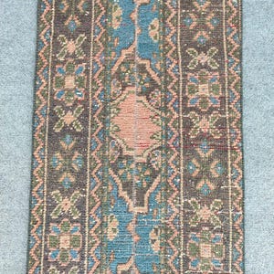 2x11 runner rug Skinny, Turkish runner 2x11, Vintage runner 2x11, Oushak runner 2x11, Patchwork runner rug, 2 wide runner rug neutral