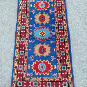 2x4 rug vintage, Skinny rug, Turkish rug 2x4, Oushak rug 2x4, Persian 2x4 heriz rug, Small antique rug 2x4, Doormat rug 2x4 bath mat neutral