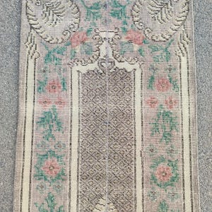 Grauer Läufer 70x200, dünner Läufer, Türkischer Läufer 7x7, Vintage Läufer 2x7, Oushak Läufer 2x7, Schmaler Läufer, Persischer Teppich 2x7, Heriz Läufer