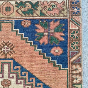 2x4 rug vintage, Skinny rug, Turkish rug 2x4, Oushak rug 2x4, Persian 2x4 heriz rug, Small antique rug 2x4, Doormat rug 2x4 bath mat neutral