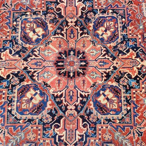 Crazy! 10x13 Heriz rug, Oversize persian rug 10x13, Antique rug 10x13, Serapi rug vintage 10x13, Living room rug 10 by 13, Mahal rug large