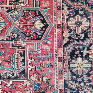 Awesome! 8x10 Heriz rug, Antique 8x10 persian rug, Serapi rug 8x10 vintage, Oversize oriental rug 8x10, Living room rug 8x10 red, Furniture