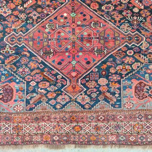 Rare! 8x10 Heriz area rug, Oversize persian rug 8x10, Serapi rug vintage 8x10, Antique 8x10 living room rug, Mahal rug, Oriental rug 8x10 ft image 8