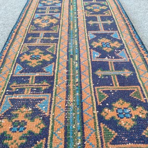 2x11 runner rug Skinny, Turkish runner 2x11, Vintage runner 2x11, Oushak runner 2x11, Patchwork runner rug, 2 wide runner rug neutral