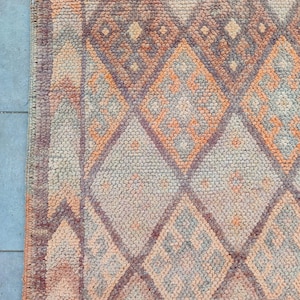 Light Rug 3x12 runner, Persian 3x12 heriz runner rug, Colorful 3x12 turkish runner, Oushak runner 3x12 rug, Herki runner 3x12 vintage rare