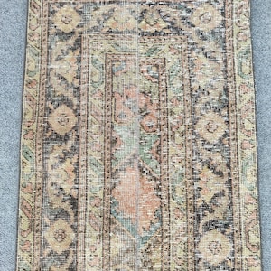 Löparmatta 2x12 Slim, turkisk löparmatta 2x12, vintage löparmatta 2x12, Oushak löparmatta 2x12, lapptäcksmatta, 2 breda löparmattor neutral