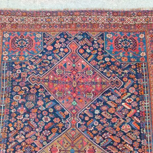 Rare! 8x10 Heriz area rug, Oversize persian rug 8x10, Serapi rug vintage 8x10, Antique 8x10 living room rug, Mahal rug, Oriental rug 8x10 ft image 13