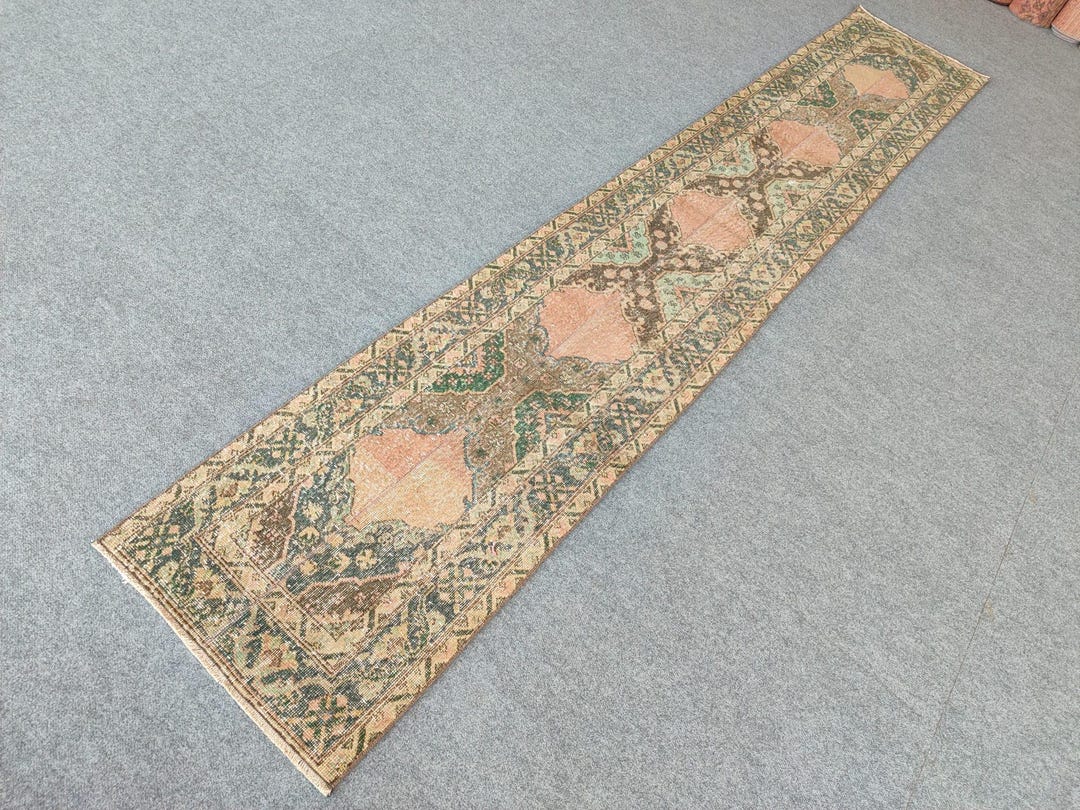Rare 2x12 Runner Turkish, Stair Rug Runner, Skinny Vintage Runner 2x12 ...