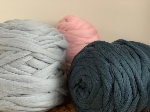 Riesenwolle XXL – Chunky Merino Wolle für grobe Strickdecken, Armstricken, Kissen & DIY Projekte ROSA
