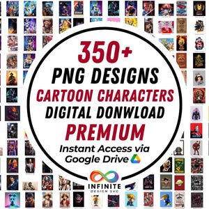 350+ Cartoon Characters PNG Design Bundle, Funny Cartoon Characters Pack, Crazy Characters Template Design
