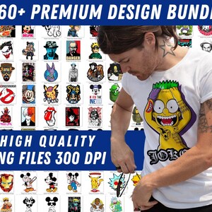 360+ Cartoon Characters T-Shirt Premium Design Bundle, Funny Cartoon Characters Pack, Crazy Characters Designs for Sublimation