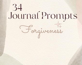 Sugerencias para el diario del perdón / Sanación y liberación / Liberación emocional autoguiada / Trabajo con la sombra / PDF imprimible digital