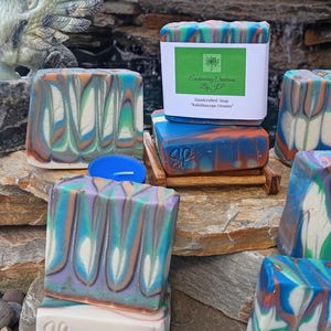 Our Beautiful Natural Artisanal Luxury Handmade Soap | Swirl design soap| Scent Carnival | Works well with dry or oily skin FREE SHIPPING!!