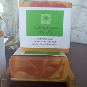 Turmeric Kojic Acid Soap Bar | Natural Skincare Radiant Complexion | Handmade Face & Body Cleanser | Gift for Her, Him, Mom FREE SHIPPING!!
