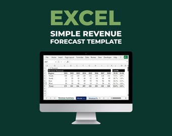 Modelo de Previsão de Receita do Excel | Planilha de Planejamento Financeiro | Ferramenta de Orçamento para Pequenas Empresas