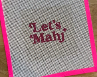 Let’s Mahj Needlepoint Canvas by Wild Tile Mahj