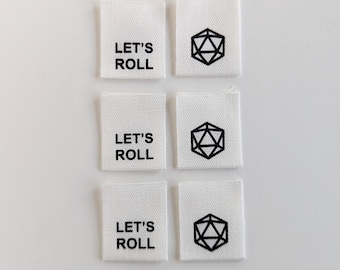 D20 Cotton Luxe Labels: Rollenspiel Nähgeschenk (6er-Pack)