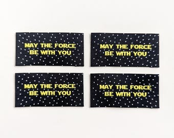 Star Wars Wäscheetiketten: "May the Force Be With You" - 4er Pack