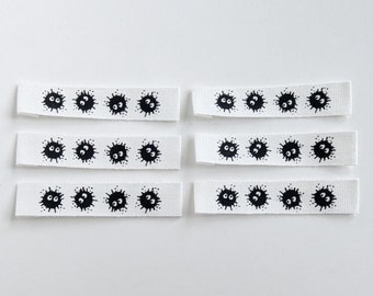 Ruß Sprites Labels: Studio Ghibli Geschenk zum Nähen (6er-Pack)