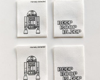 R2D2 Labels für Kleider: Star Wars Prints (4er-Pack)