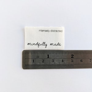 Mindfully Made Cotton Luxe Labels 6 pack Woven Garment Labels For Handmade Clothes Sewing Gift image 4