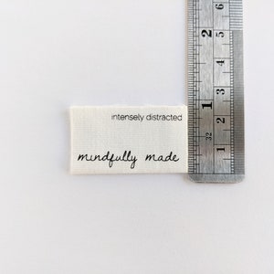 Mindfully Made Cotton Luxe Labels 6 pack Woven Garment Labels For Handmade Clothes Sewing Gift image 5