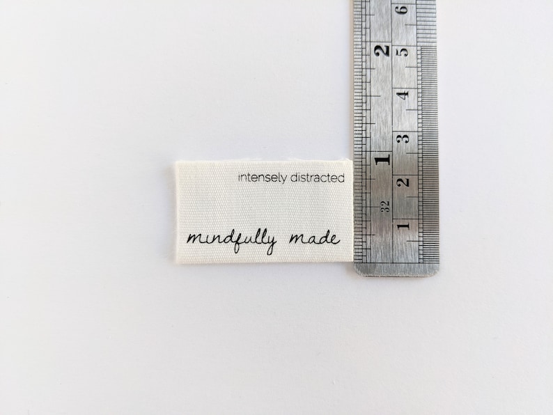 Mindfully Made Cotton Luxe Labels 6 pack Woven Garment Labels For Handmade Clothes Sewing Gift image 5