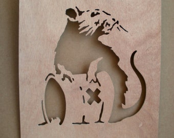 Banksy Toxic Rat Stencil