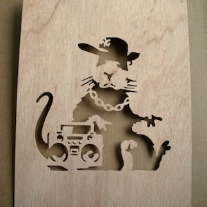Banksy Hip Hop Rat Stencil