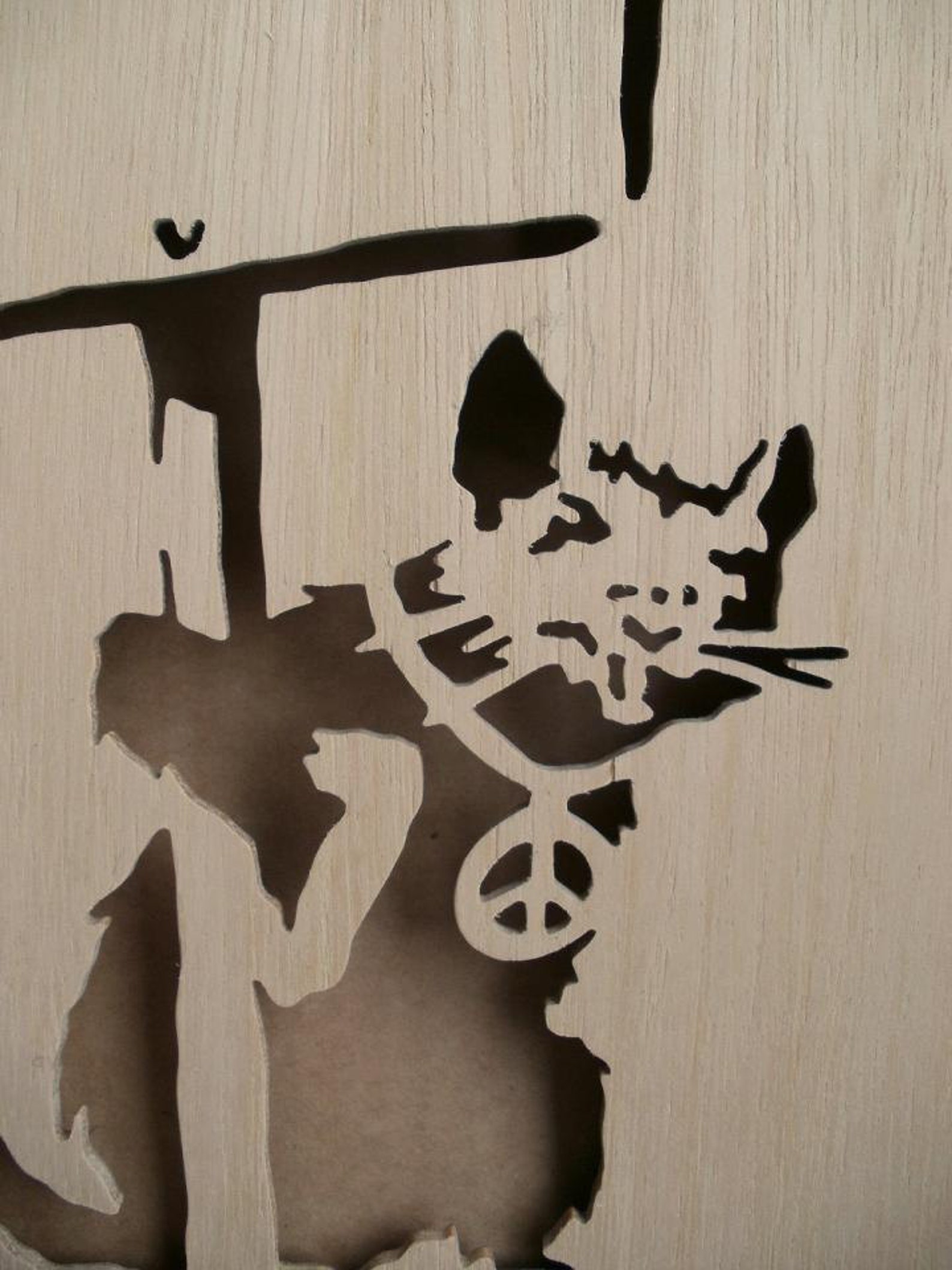 Banksy Rat Protester Stencil - Etsy