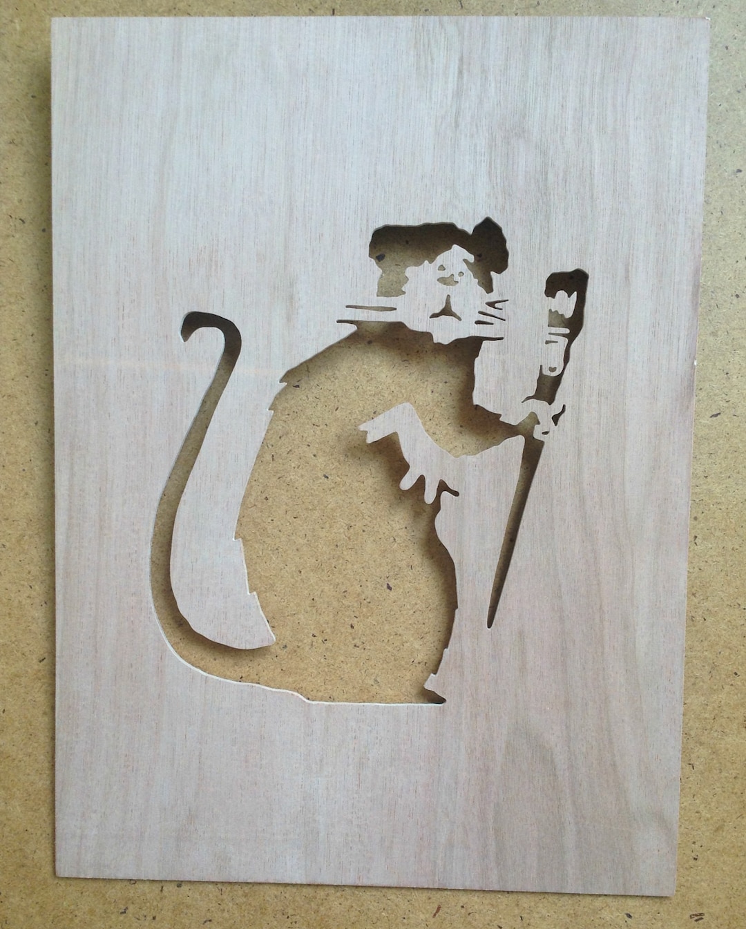 Banksy Rat Painter Stencil - Etsy