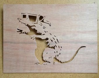 Banksy Rat 3D Glasses Stencil