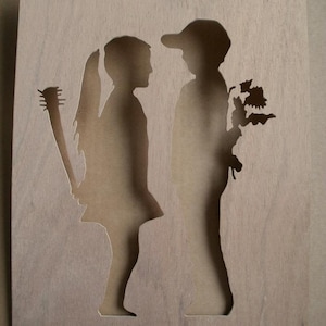 Banksy Boy Meets Girl Stencil