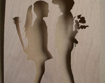 Banksy Boy Meets Girl Stencil