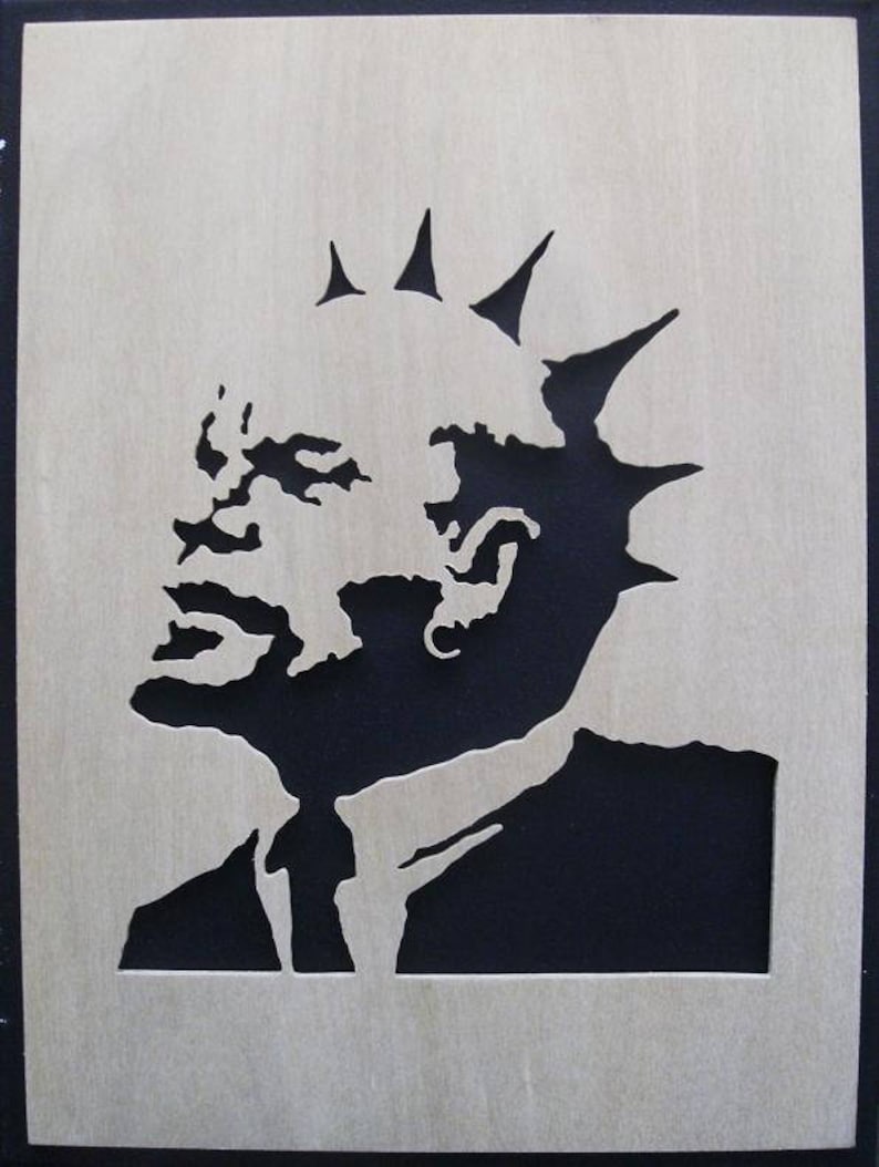 banksy punk lenin stencil etsy