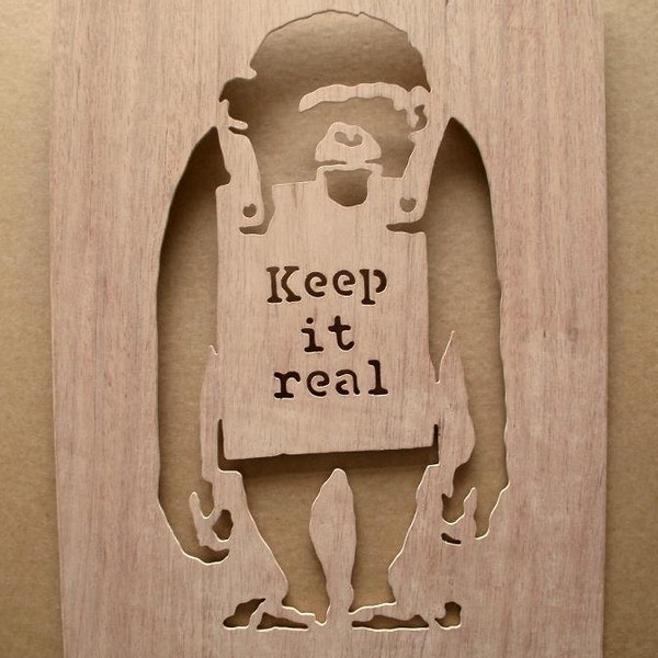 Banksy Keep It Real Chimp Stencil